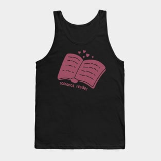 Romance reader red pink/purple simple design with hearts for readers Tank Top